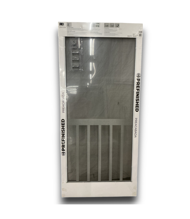 56438 36 X 80 White Single Hinged Screen Door