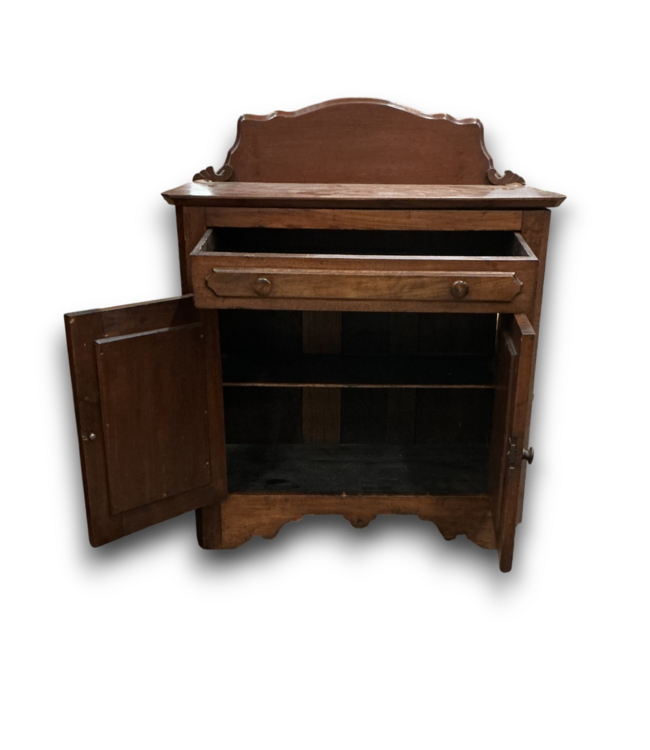 56446 Antique Wooden Commode Cabinet 31"