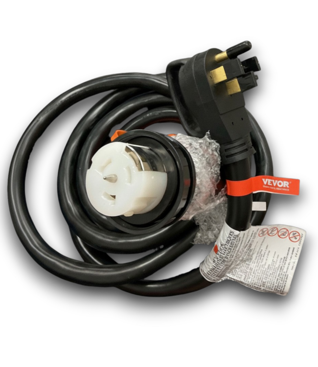 56452 600 V Thick Black 4 Prong Cord 60 Degree C