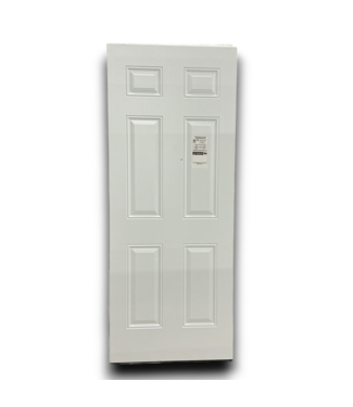 Bud's Warehouse 56457 31.5 X 80 White Stell 6 Panel Exterior Door Slab