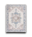 56459 Silky Cream & Blue Medallion Area Rug 5' X 7'