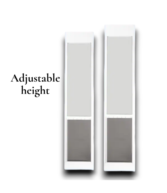 56467 White Aluminum Pet Door For Sliding Door 91" - 96"