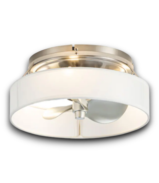 Bud's Warehouse 56469 Satin Nickel Flush Mount Fandelier Ceiling Fan With Light And Remote