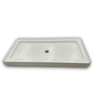 Bud's Warehouse 56476 Center Drain White Rectangle Acrylic Shower Base