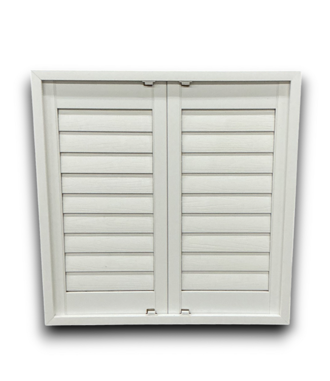 56480 37 X 37 White Plastic Window Shutters