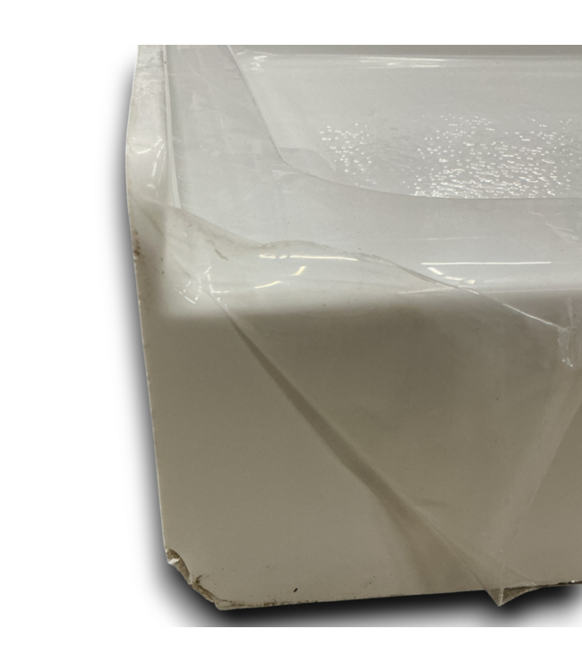 56476 Center Drain White Rectangle Acrylic Shower Base