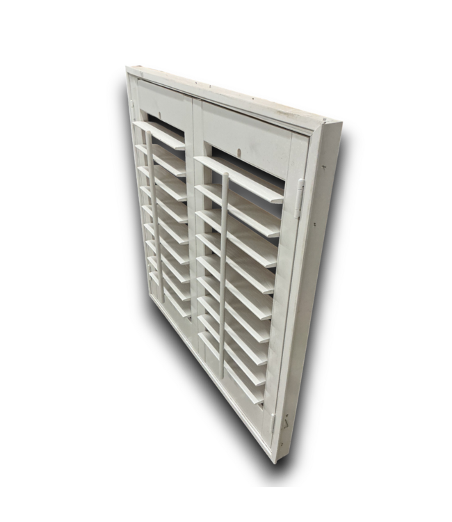 56480 37 X 37 White Plastic Window Shutters