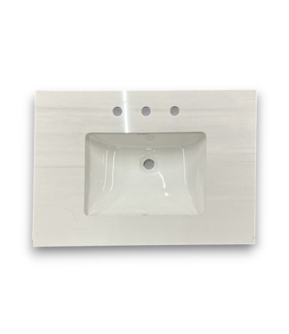 Bud's Warehouse 56449 White Sintered Stone Sink Top 31"