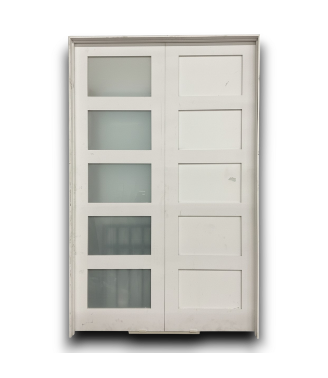 56458 60 X 94 French Prehung Interior Door W-light