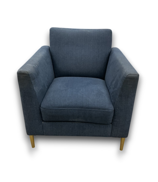 56484 4 Piece Navy Blue Arm Chairs And Side Table