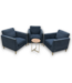 56484 4 Piece Navy Blue Arm Chairs And Side Table