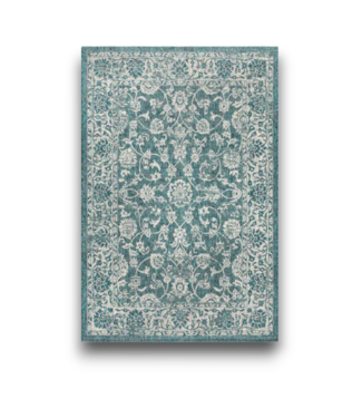 Bud's Warehouse 56487 Santa Monica Tela Floral Teal/gray Indoor/outdoor Area Rug