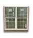 56488 71 x 71 Double Single Hung Window White Vinyl