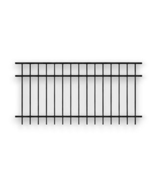 Bud's Warehouse 56489 3’ X 6’ Black Aluminum Fence Panel