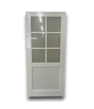 Bud's Warehouse 56494 36 X 80 6 Glass Interior White Door Slab Solid