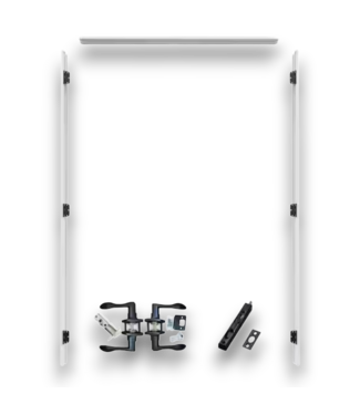 Bud's Warehouse 56495 Primed Wood Knock Down French Door Frame 3-piece + Handle