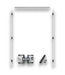 56495 Primed Wood Knock Down French Door Frame 3-piece + Handle