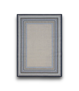 Bud's Warehouse 56499 Blue Border Rectangle Outdoor Area Rug