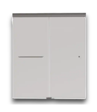 Bud's Warehouse 56512 Knoxville Brushed Nickel Frameless Sliding Shower Door