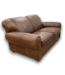 56527 Brown Leather Loveseat