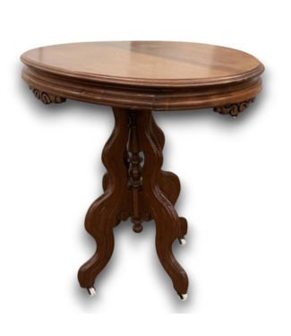 Bud's Warehouse 56530 Victorian Oval Wooden Parlor Table