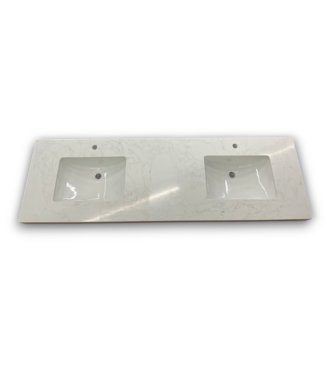 Bud's Warehouse 56531 Double Engineered Stone Marble Vanity Top