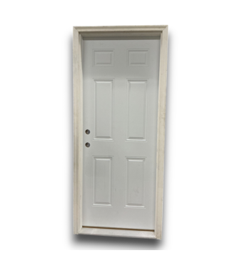 Bud's Warehouse 56535 32 X 80 Prehung 6 Panel White Exterior Door