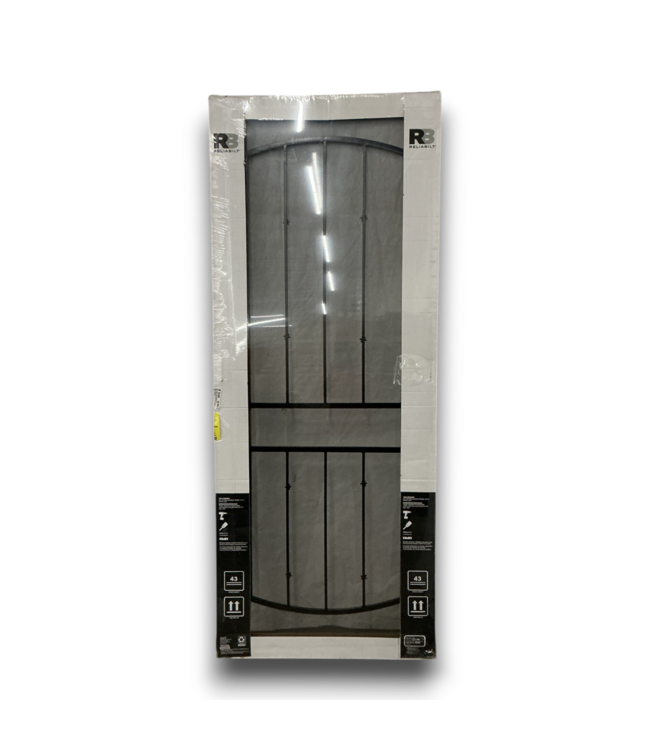 56537 36 X 96 Black Steel Security Screen Door