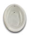 56539 Signature Oval Whirlpool White Bathtub Right Drain