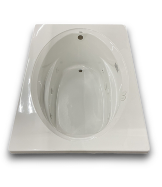 Bud's Warehouse 56540 Projecta Acrylic Rh Oval In Rectangle Drop-in Whirlpool Bathtub