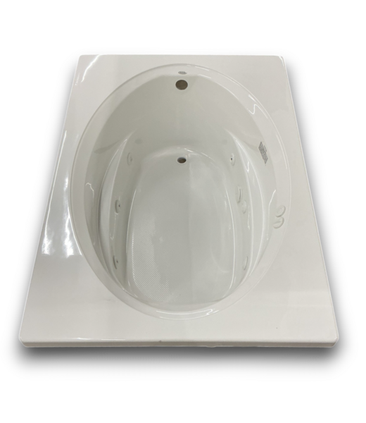 Bud's Warehouse 56540 Projecta Acrylic Rh Oval In Rectangle Drop-in Whirlpool Bathtub