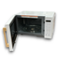 56542 White & Gold Countertop Microwave