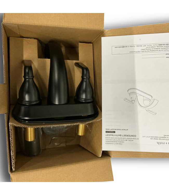 56543 Reagan Matte Black Centerset Bathroom Faucet