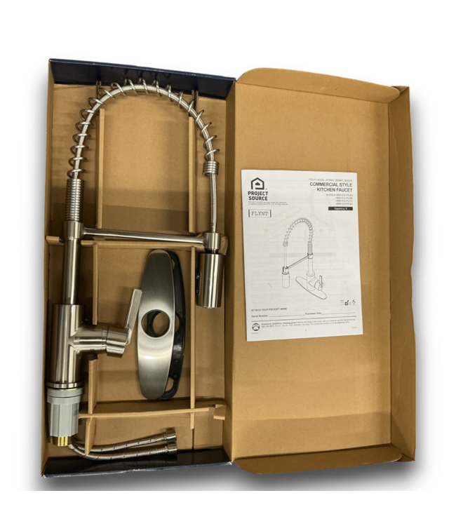 56544 Flynt Stainless Steel Pull-down Kitchen Faucet With Sprayer
