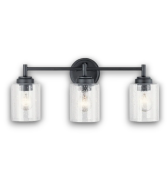 Bud's Warehouse 56546 Black 3-light Vanity Light