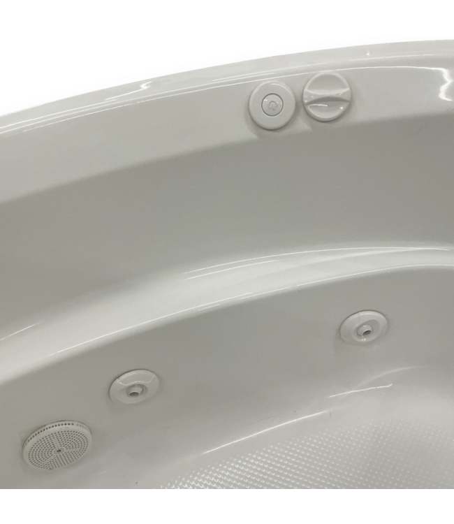 56539 Signature Oval Whirlpool White Bathtub Right Drain