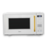 56542 White & Gold Countertop Microwave