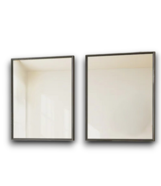 Bud's Warehouse 56547 Black Beveled Aluminum Framed Mirrors 2-pc