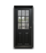 56549 34 X 73 Black Half Light Exterior Prehung Door