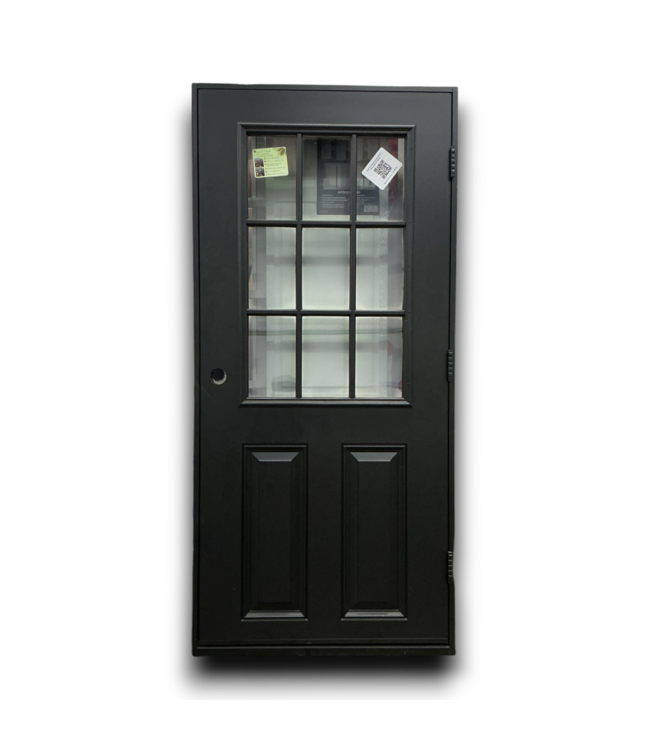 56549 34 X 73 Black Half Light Exterior Prehung Door