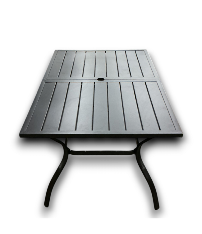 56562 Rectangle Outdoor Dining Table W/umbrella Hole