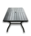 56562 Rectangle Outdoor Dining Table W/umbrella Hole
