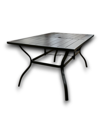 Bud's Warehouse 56562 Rectangle Outdoor Dining Table W/umbrella Hole