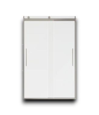 Bud's Warehouse 56564 Everedge Brushed Nickel Frameless Sliding Shower Door