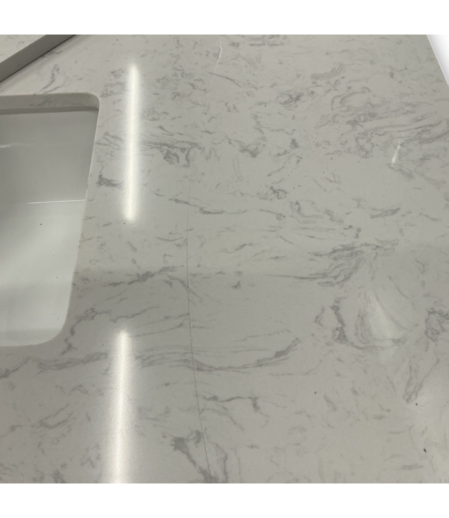 56548 White Bathroom Vanity W/stone Top 36"