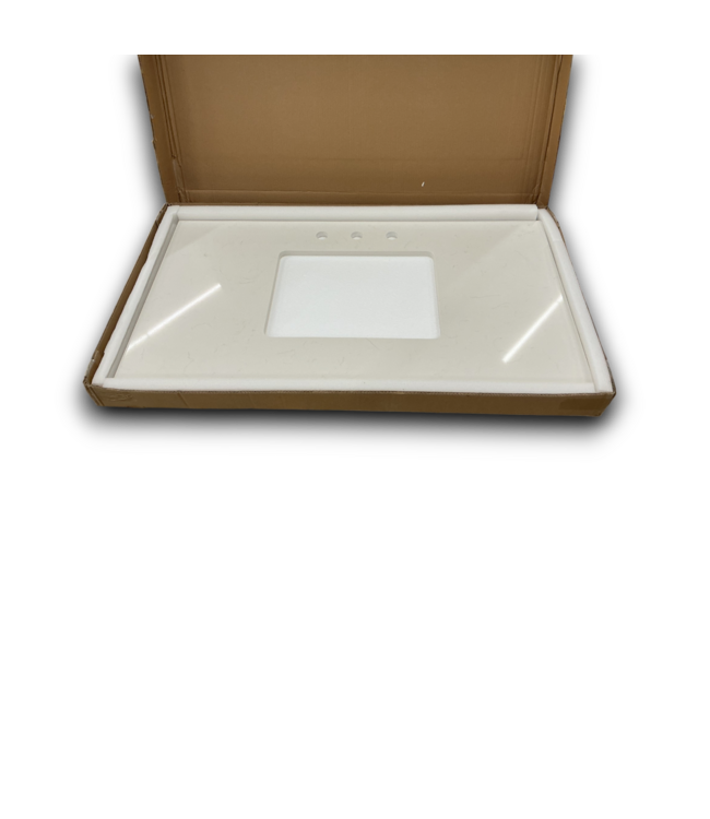 56566 Quartz Carrara Sink Top W/backsplash 42"