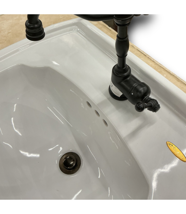56568 39 X 31 Cream Distressed Look Bath Vanity