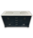 56569 Navy Blue Double Vanity W/top 60"