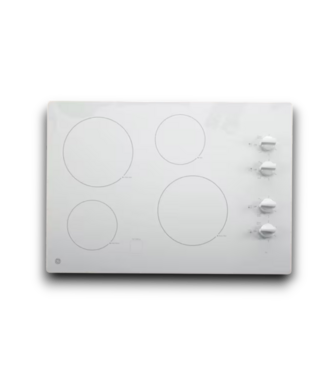 Bud's Warehouse 56570 White Electric Cooktop 4-burners 30"