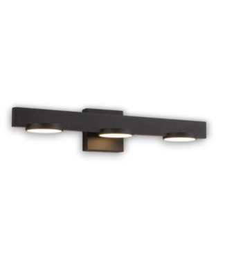 Bud's Warehouse 56602 Modern Black 3-light Vanity Light